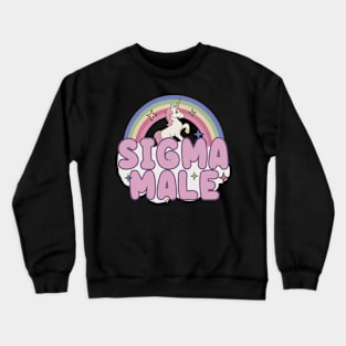 Ironic Sigma Male Funny Unicorn Rainbow Crewneck Sweatshirt